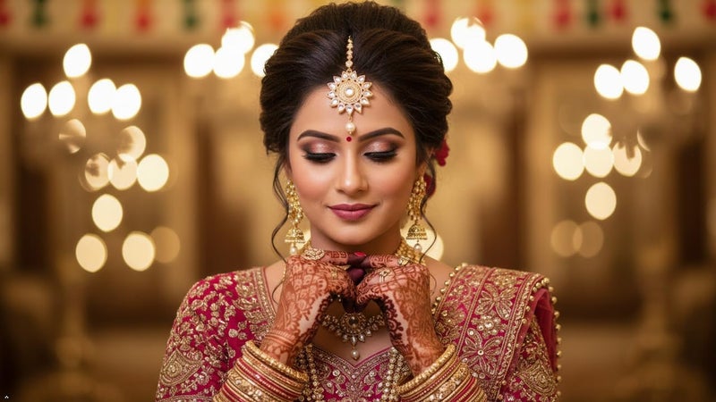 Touchstone maang Tikka Indian Head Jewelry Women Hair Accessories Gold Headpiece Forehead mangtika Bollywood Simple kundan Wedding Dainty Chain Bridal tikli borla Filigree netthi chutti - Image 3